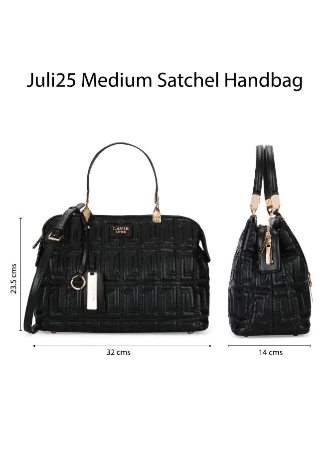 Lavie  Luxe Women's Juli26 Medium 3-Compartment Satchel (Black)  | Best Price UAE
